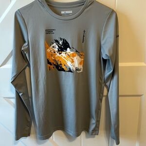 Columbia Boys' Grizzly Peak Ls Graphic Tee size L 14/16